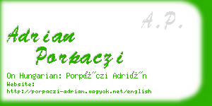 adrian porpaczi business card